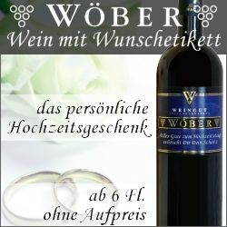Hochzeitswein mit Wunschetikett